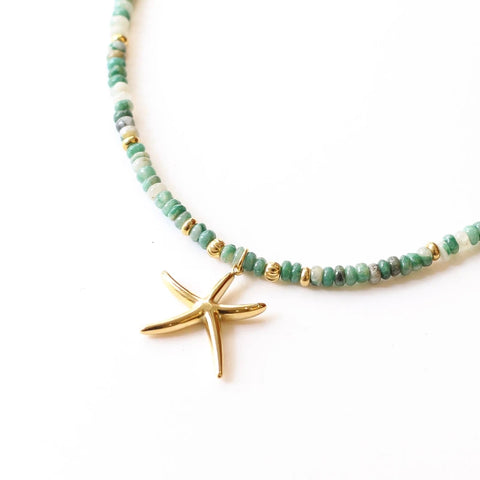 Collier perlé Aventurine