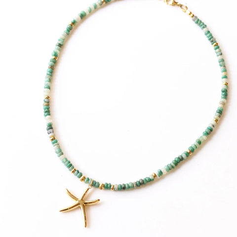 Collier perlé Aventurine