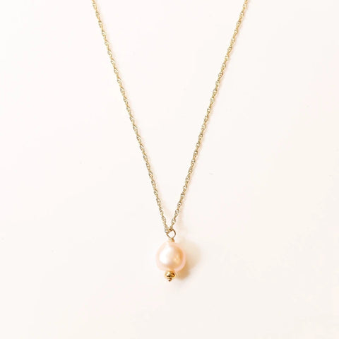 Collier Perle d'eau douce rosée