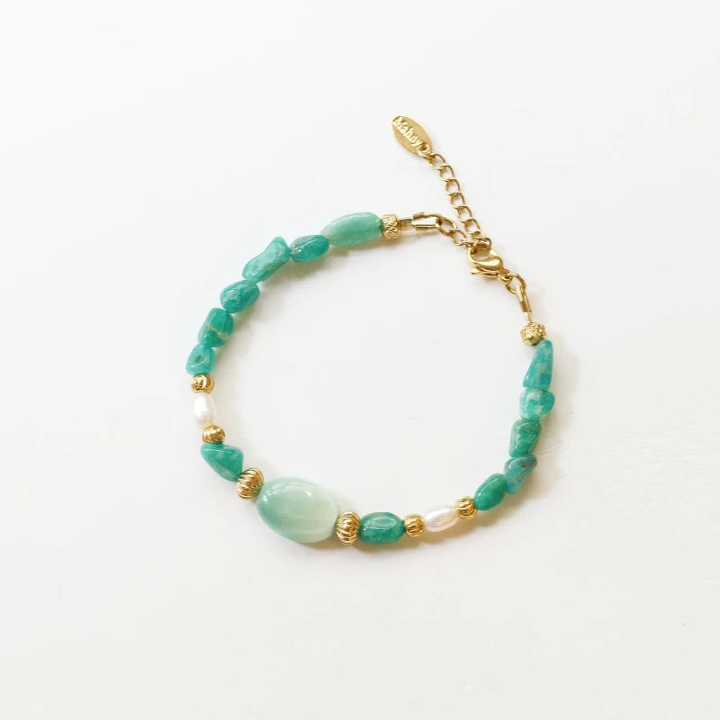 Bracelet Angélite et Amazonite
