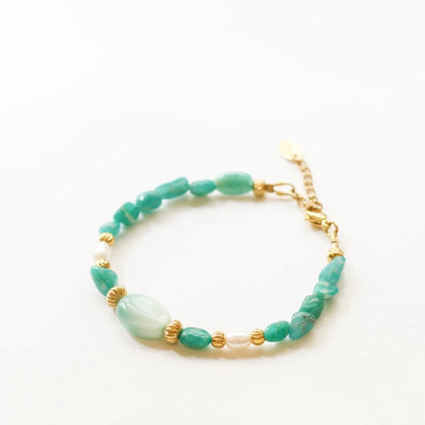 Bracelet Angélite et Amazonite