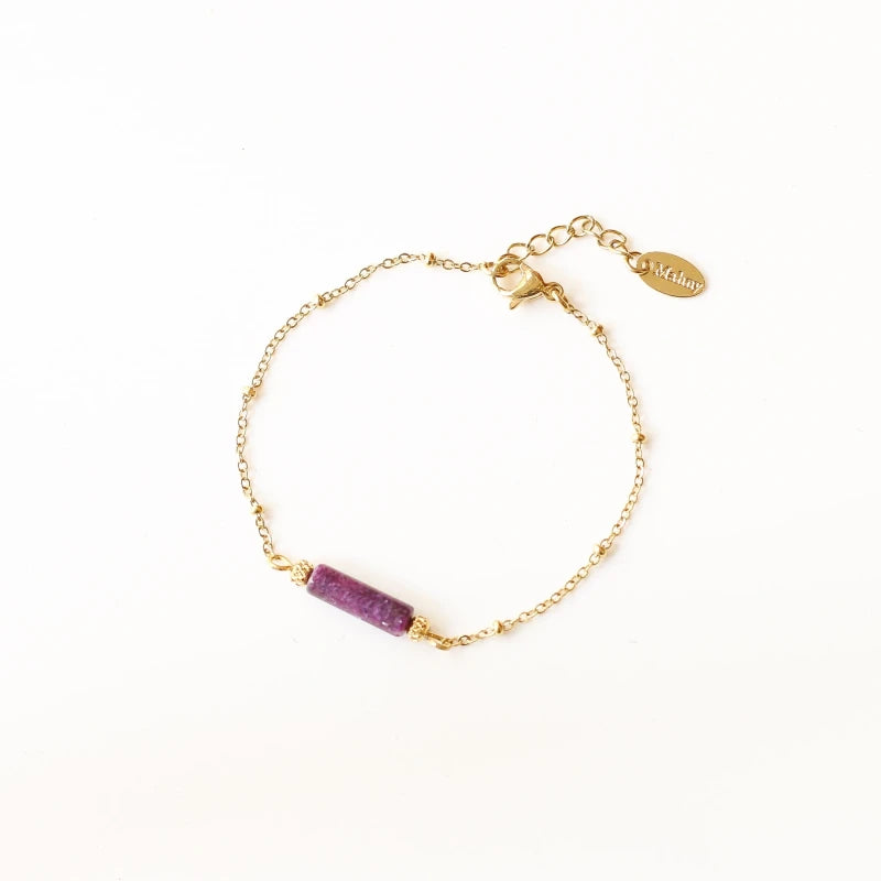 Bracelet fin Lépidolite