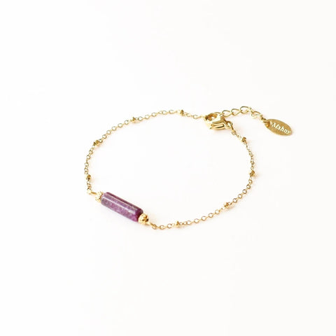 Bracelet fin Lépidolite