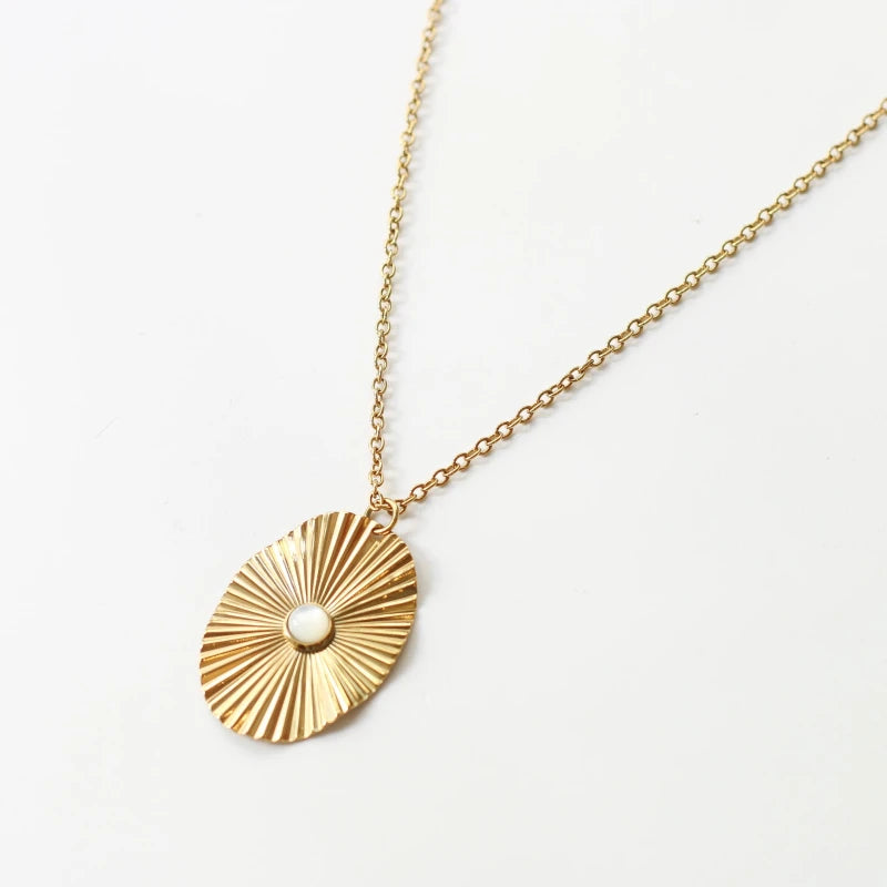 Collier sautoir Nacre scintillante