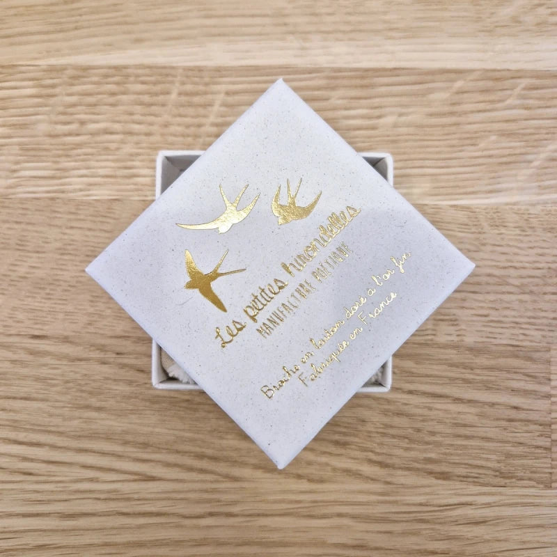 Broche laiton doré - Libellule