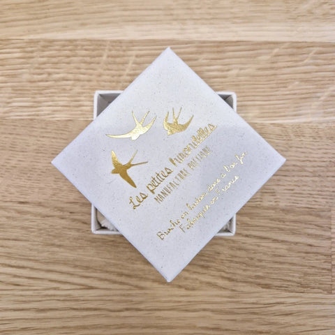 Broche laiton doré - Libellule