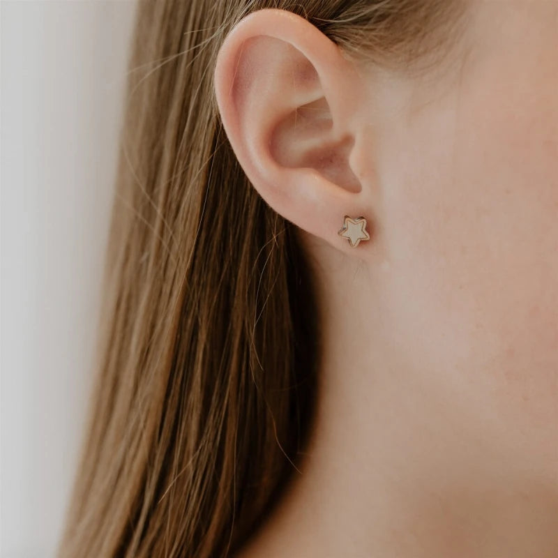 Boucles d'oreilles en bois - Etoiles