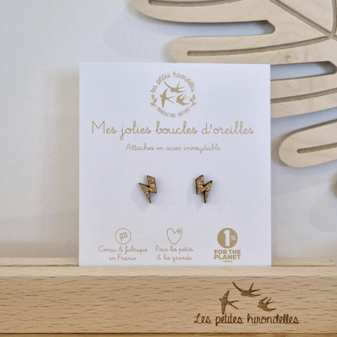 Boucles d'oreilles pailletées - Eclairs