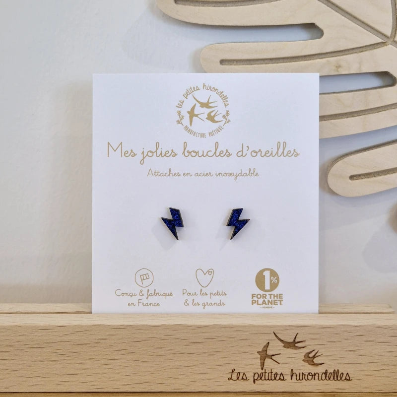 Boucles d'oreilles pailletées - Eclairs