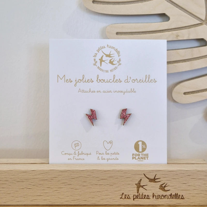 Boucles d'oreilles pailletées - Eclairs