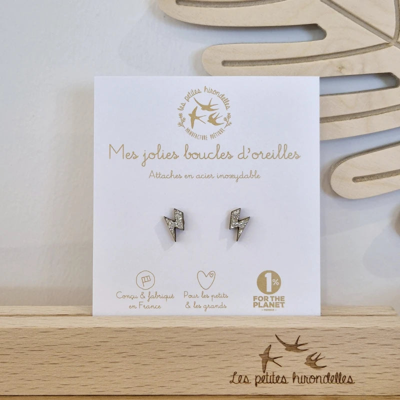 Boucles d'oreilles pailletées - Eclairs