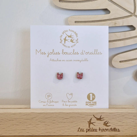 Boucles d'oreilles pailletées - Chats
