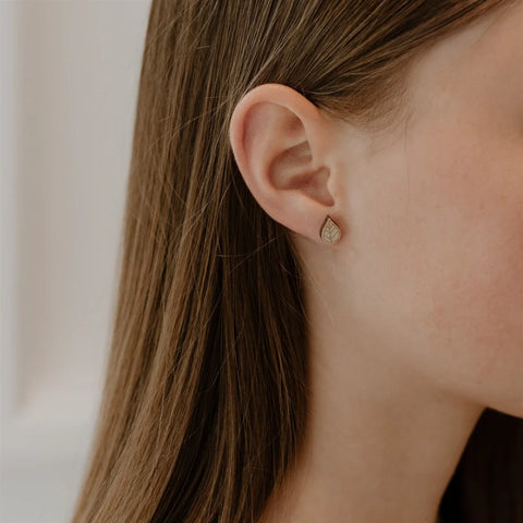 Boucles d'oreilles en bois - Feuilles