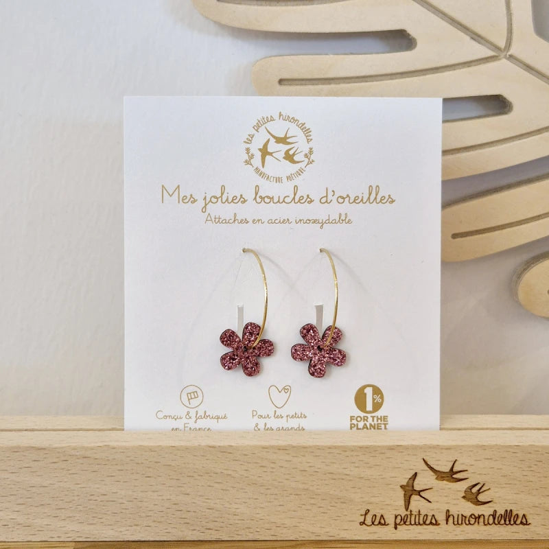 Créoles pailletées - Fleurs