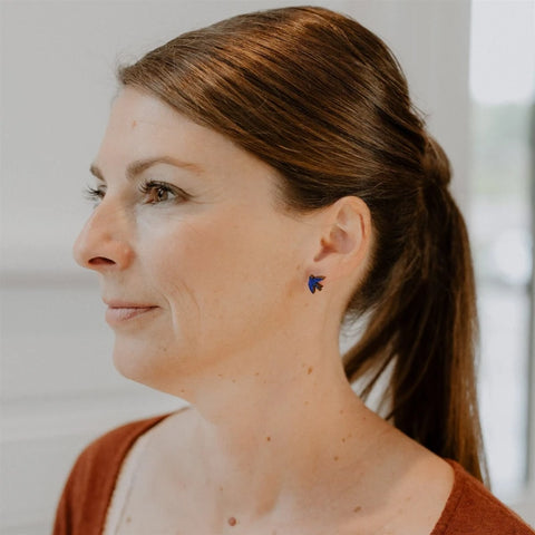 Boucles d'oreilles pailletées - Hirondelles