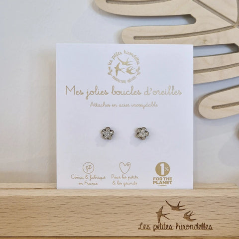 Boucles d'oreilles pailletées - Fleurs