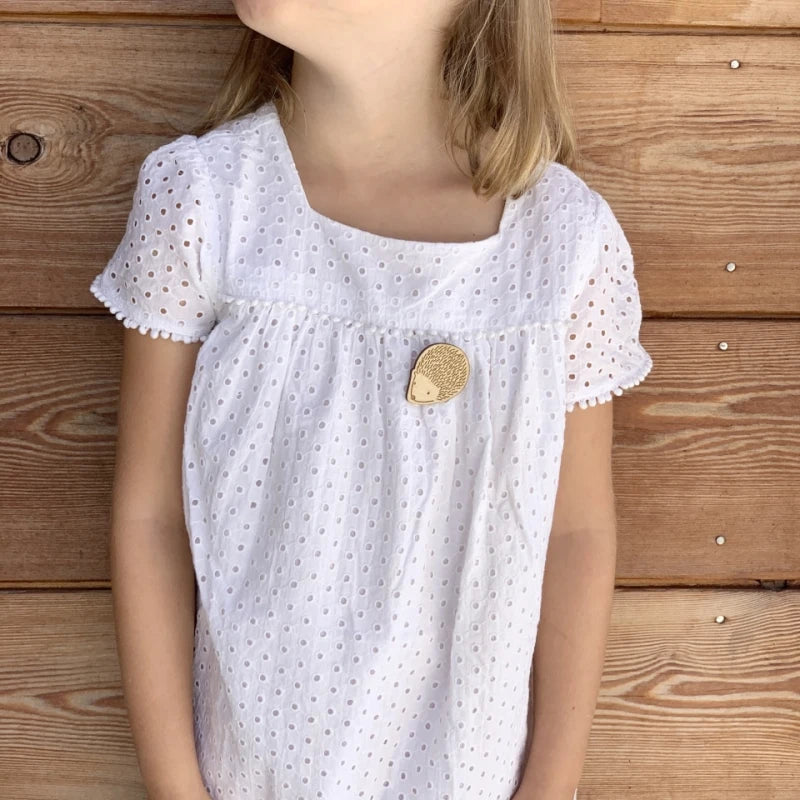 Broche en bois - Hérisson