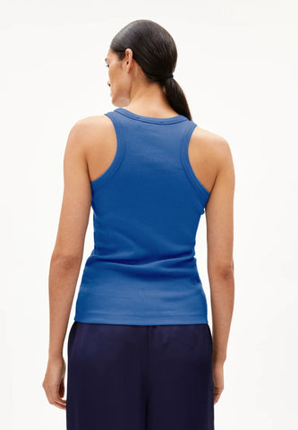 Débardeur bleu en coton bio - Kanitaa