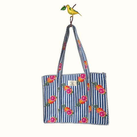 Grand tote bag à Zip  – "Blood Orange Breeze 2.0"