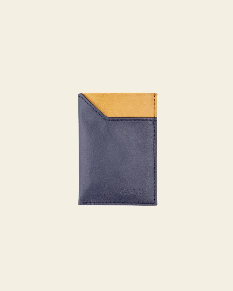 Slim card holder - Blue/Camel B2B