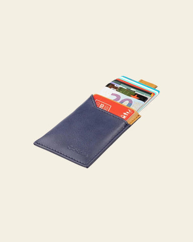 Slim card holder - Blue/Camel B2B