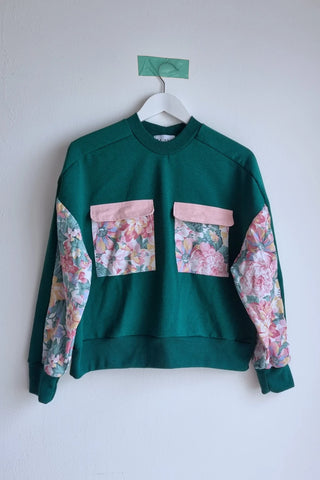 Sweat-shirt Marguerite - vert rosiers