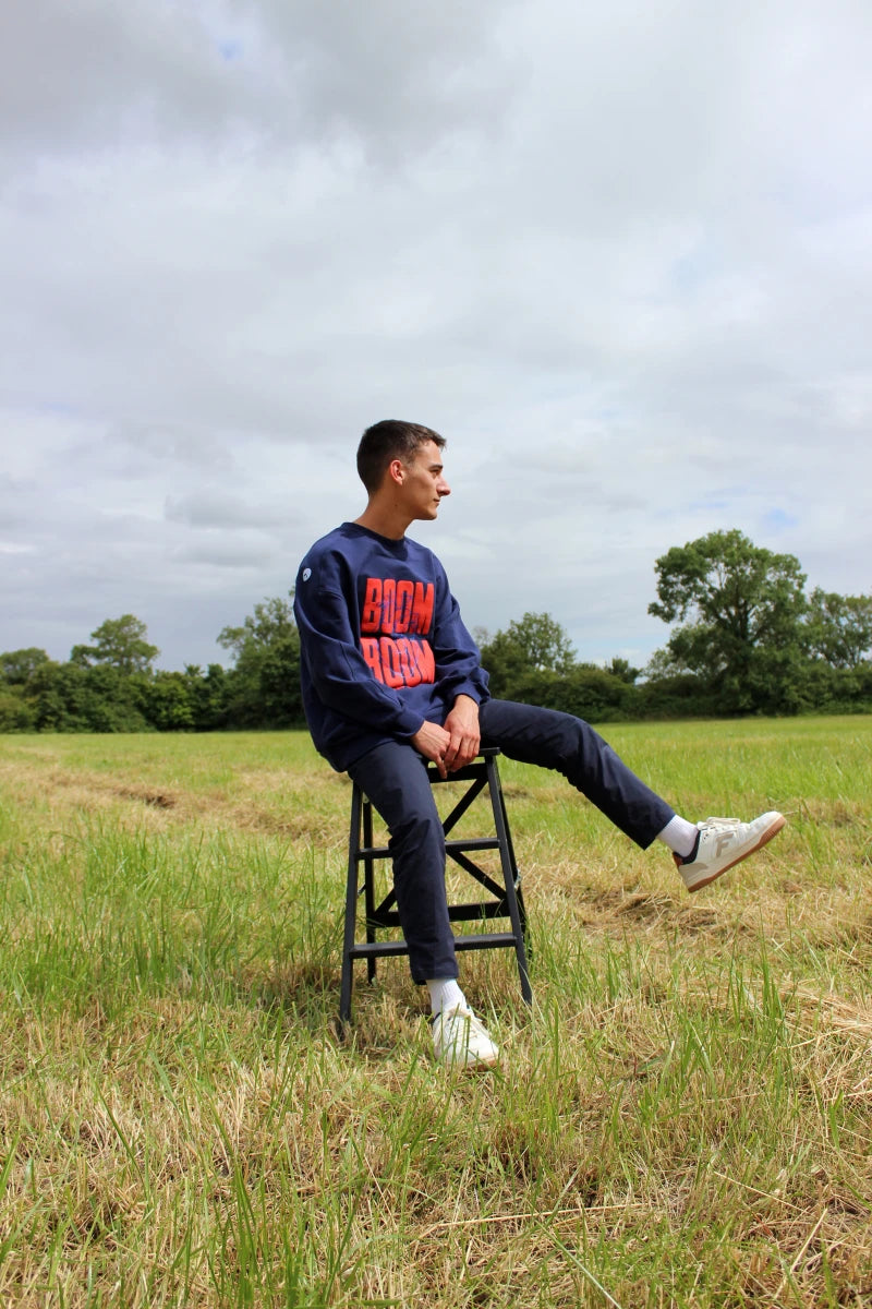 Sweat-shirt "BOOM BOOM" marine