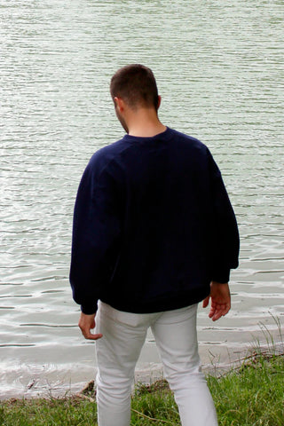Sweat-shirt "BOOM BOOM" marine