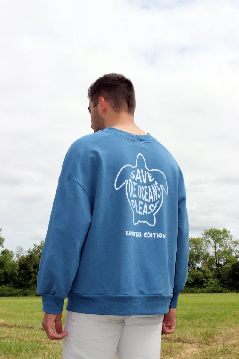 Sweat-shirt "SAVE THE OCEANS PLEASE"