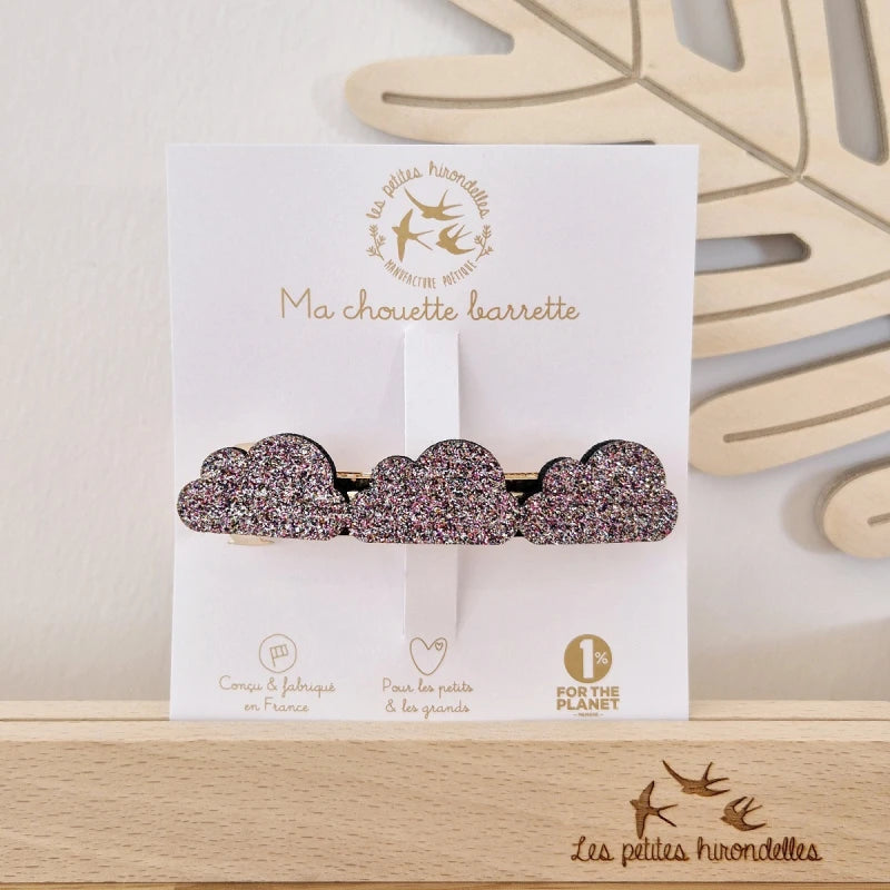 Barrette clip - Nuages