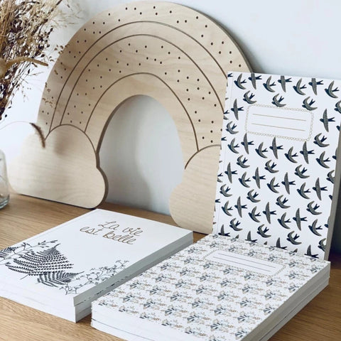 Carnet en papier A5 - Pages blanches - Le raton-laveur