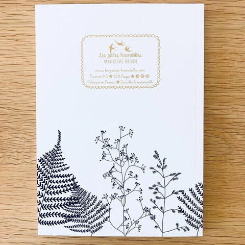 Carnet en papier A5 - Pages blanches - Botanique