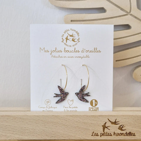 Créoles pailletées - Hirondelles
