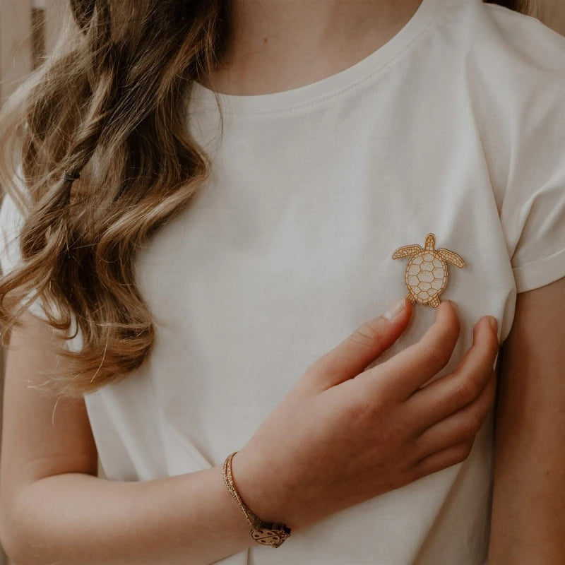 Pin's en bois - Tortue