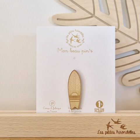 Pin's en bois - Surf
