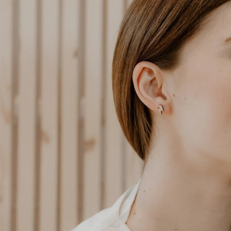 Boucles d'oreilles en bois - Eclairs
