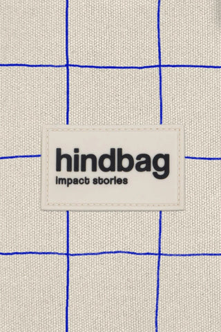 Sac banane Olivia Carreaux écru/bleu