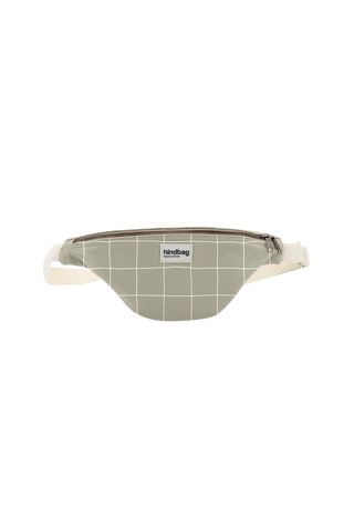Sac banane Olivia Carreaux vert argile/blanc