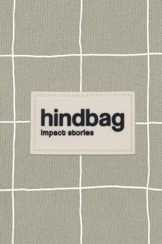 Sac banane Olivia Carreaux vert argile/blanc