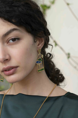 Boucles d'oreilles perlées - Jardins fleuris colorés