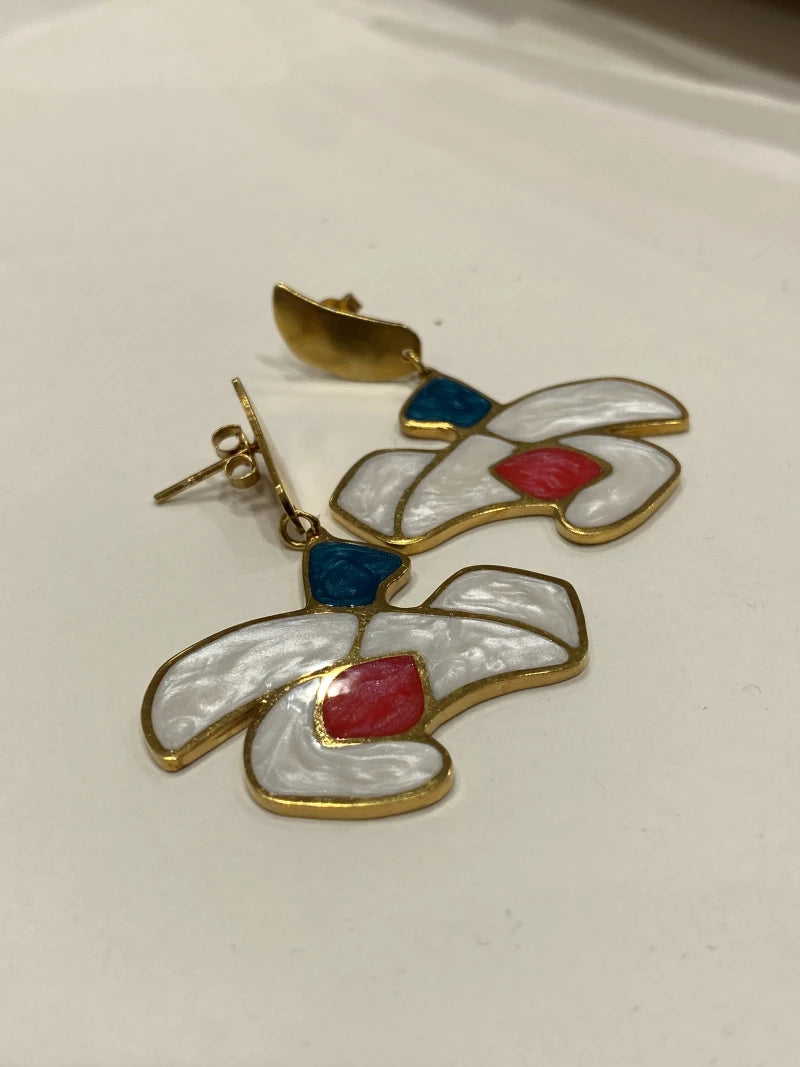 Boucles d'oreilles - Fleurs voltigeuses