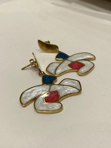 Boucles d'oreilles - Fleurs voltigeuses