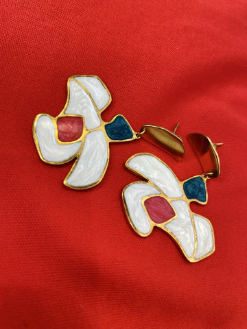Boucles d'oreilles - Fleurs voltigeuses