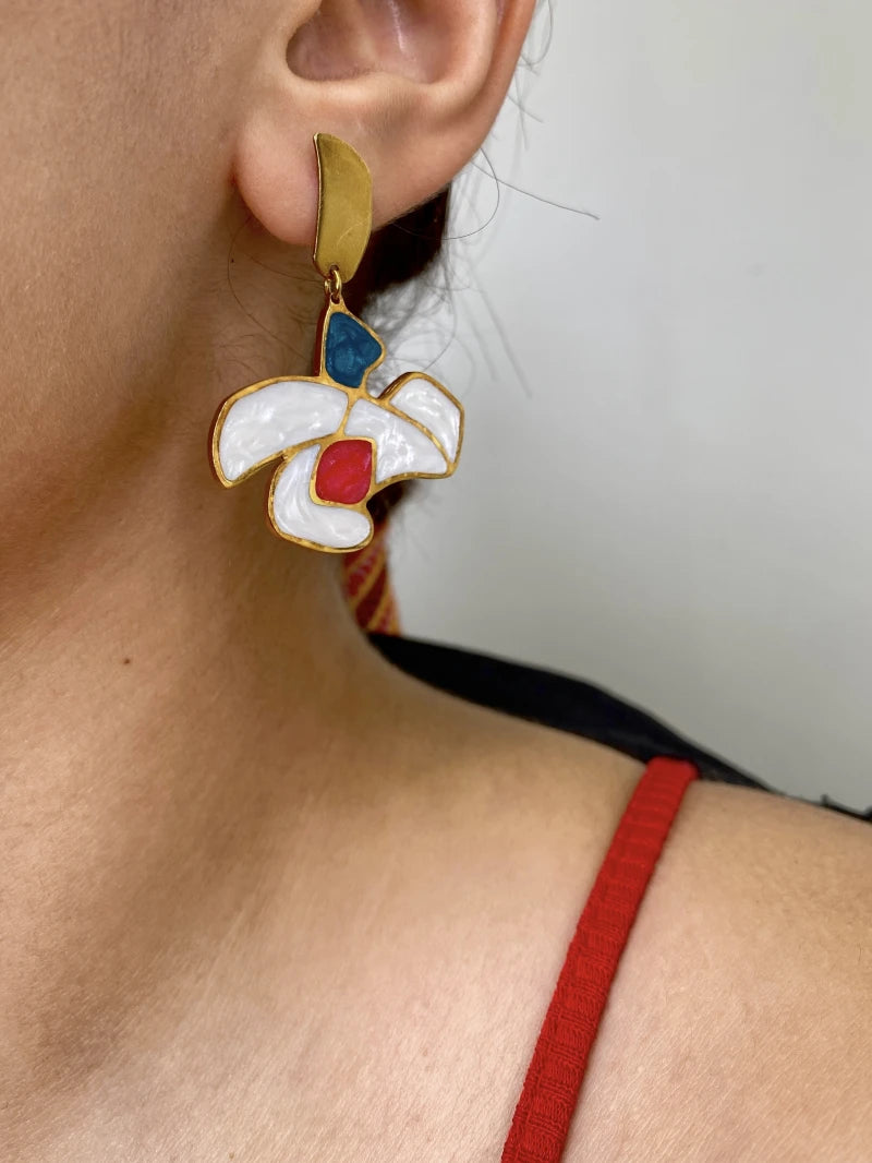 Boucles d'oreilles - Fleurs voltigeuses