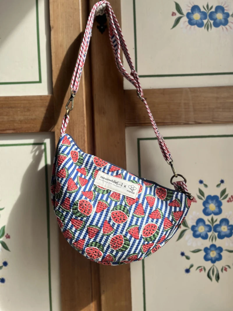Sac demi lune pastèque - Manoë X Meanwhile Boutique (édition limitée)