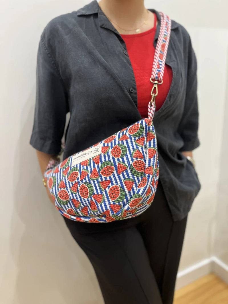 Sac demi lune pastèque - Manoë X Meanwhile Boutique (édition limitée)