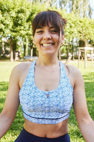 Brassière de sport ecoresponsable GAYA "Nouvelle Vague"– maintien modéré, confort et style