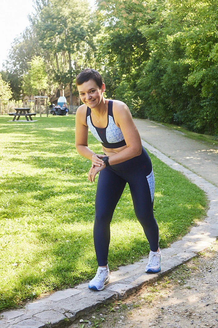 Brassière sport maintien fort SKIN V3 "Nouvelle Vague–  Maintien fort technique et style, écoresponsable