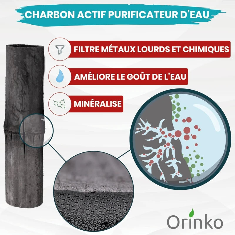 Charbon Takesumi de Bambou X3 - pour purifier l’Eau