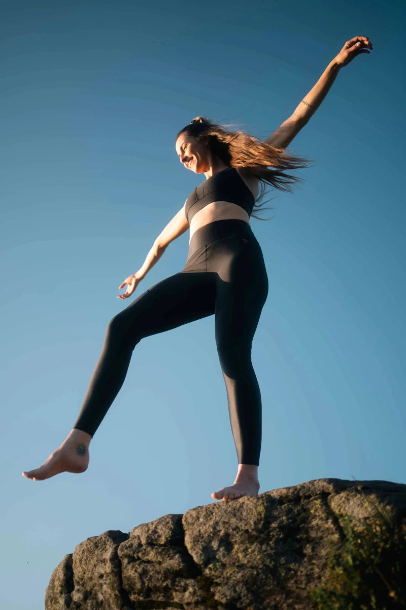Legging sport femme noir"Orion" - Confort, maintien et style, écoresponsable